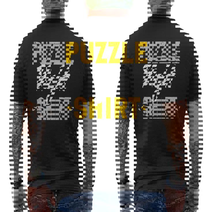 Jigsaw Puzzle Amante Notte T-shirt da uomo con stampa posteriore