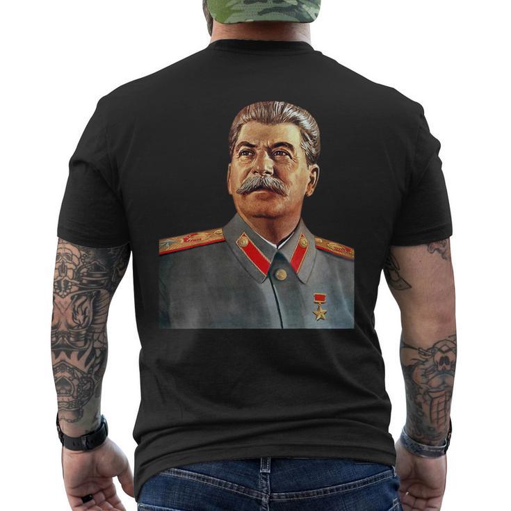 Josef Stalin Colour Portrait T-Shirt mit Rückendruck