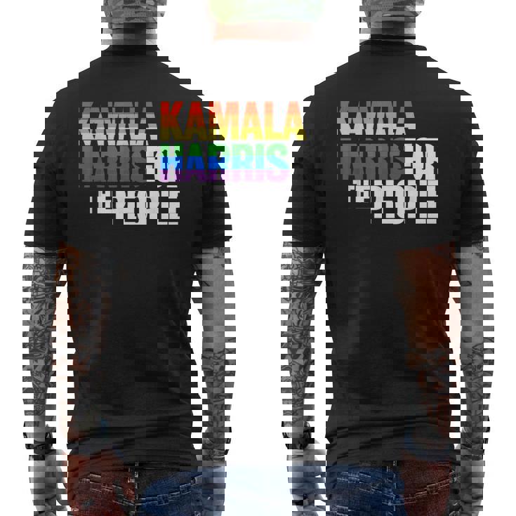 Kamala Harris Per Il Presidente Lgbt Gay Pride T-shirt da uomo con stampa posteriore