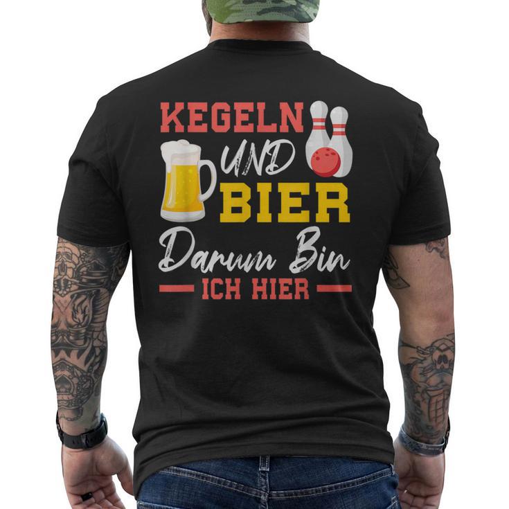 Kegel Und Bier T-Shirt mit Rückendruck