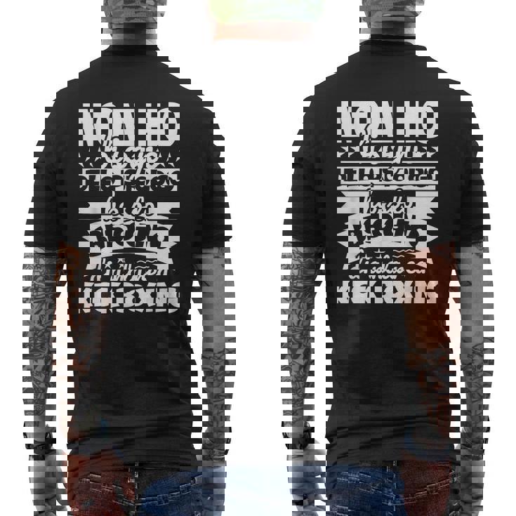 Kick Boxing Regalo Divertente T-shirt da uomo con stampa posteriore