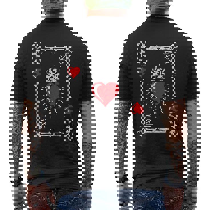King Of Hearts Card Costume Halloween King Of Hearts Men's T-shirt Back Print