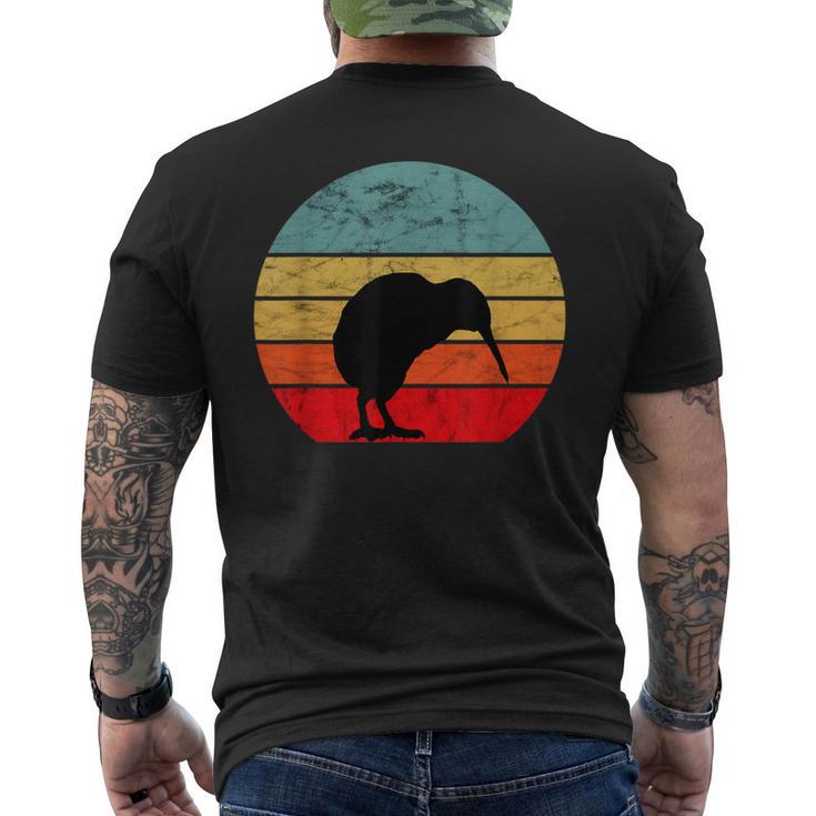 Kiwi Bird Retrointage Sunset New Zealand Animals Kiwi Bird S T-Shirt mit Rückendruck