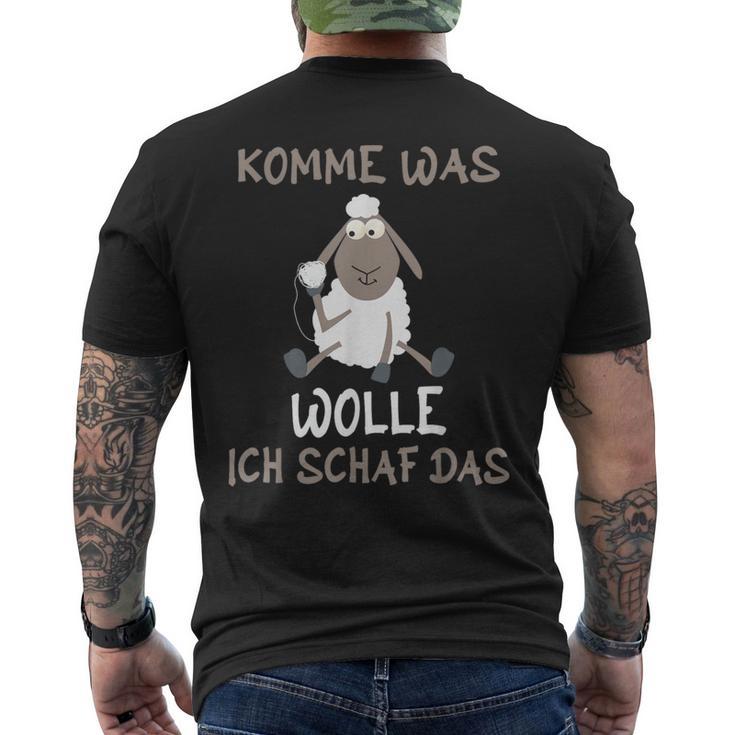 Komme Was Wolle Ich Schaf Das T-Shirt mit Rückendruck