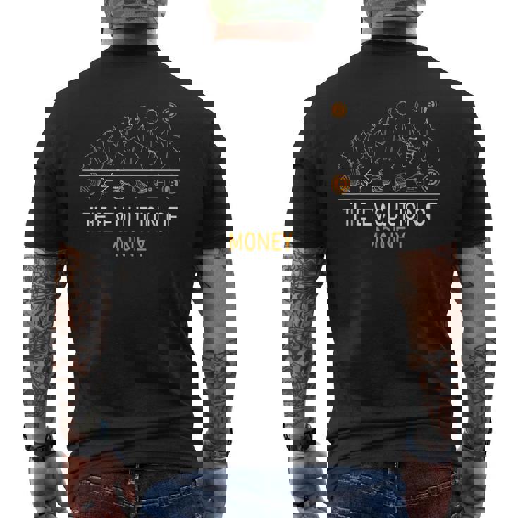 La Evolución Del Dinero Camisa Divertida Bitcoin Criptomoneda Camiseta Hombre Estampado Espalda