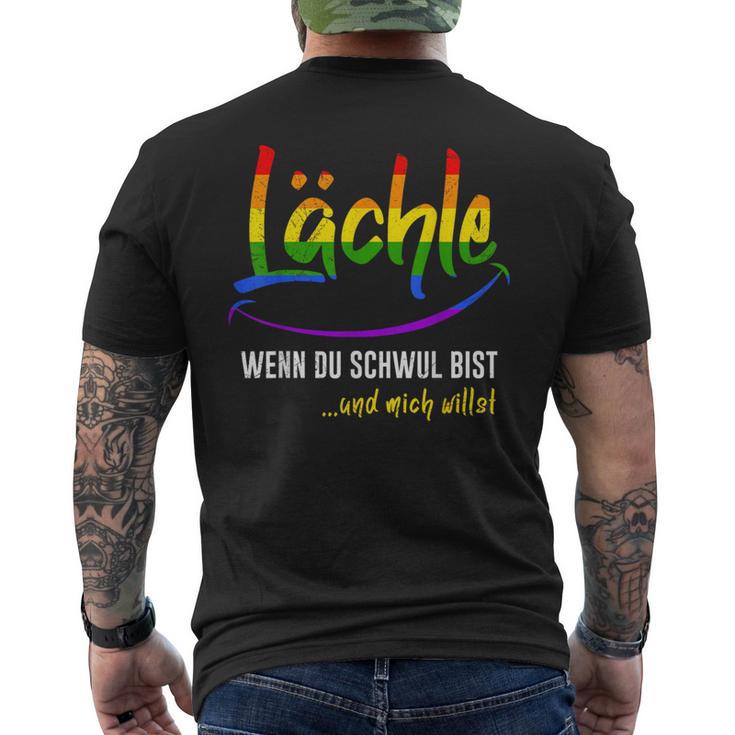 Lächle Wenn Du Schwul Bist Gay Pride Lgbt Pride Gay T-Shirt mit Rückendruck