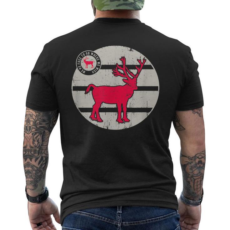 Lapland Reindeer Norway Sweden Finland Rudolph Reindeer T-Shirt mit Rückendruck