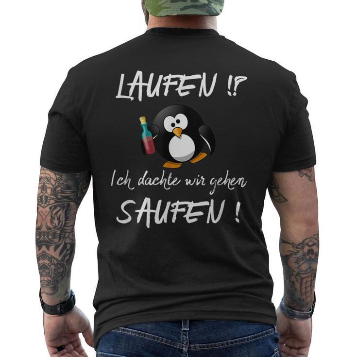 Lauf Running Ich Dachte Wir T-Shirt mit Rückendruck