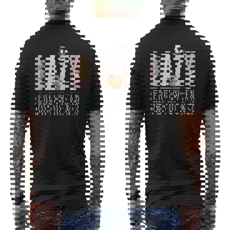Lazy Morning Lazy Sunday Men's Back Print T-Shirt