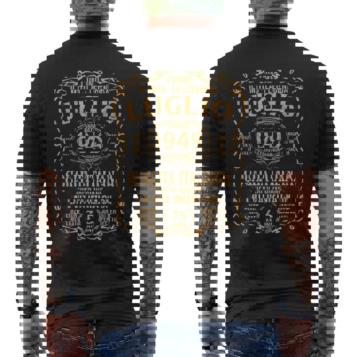 Le Leggende Sono Nate A Luglio 1949 Regalo 75 Anni Uomo T-shirt da uomo con stampa posteriore