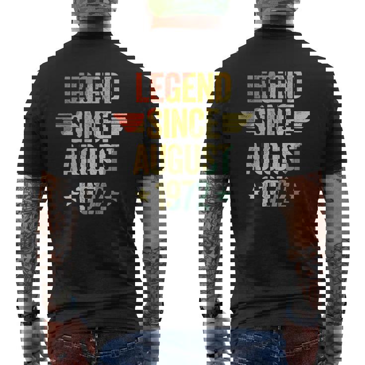 Legend Since August 1972 T-shirt da uomo con stampa posteriore