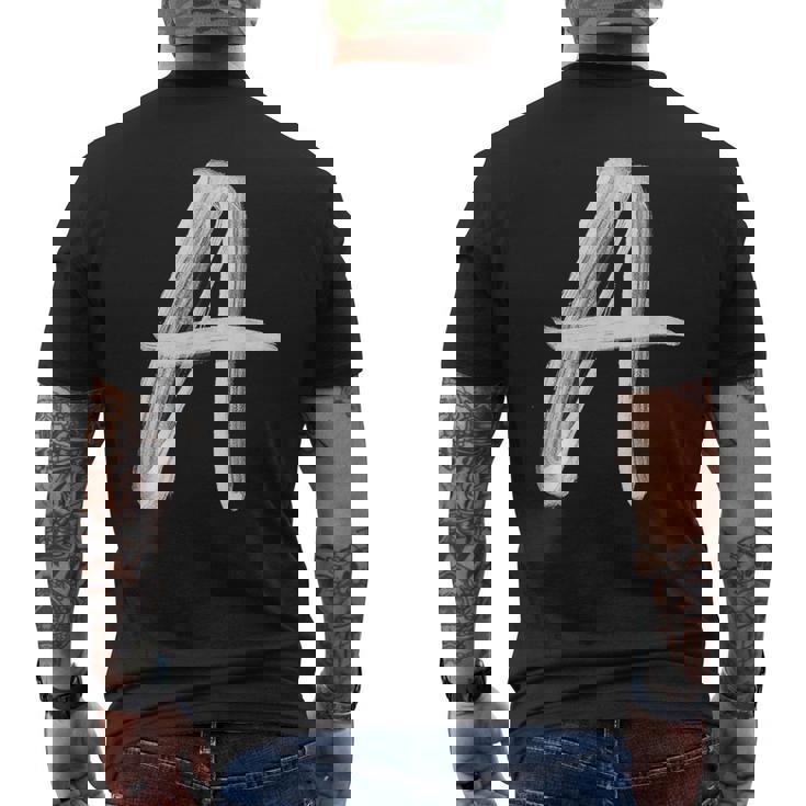 Letra A Inicial Nombre Monograma Letra Mayúscula Camiseta Hombre Estampado Espalda