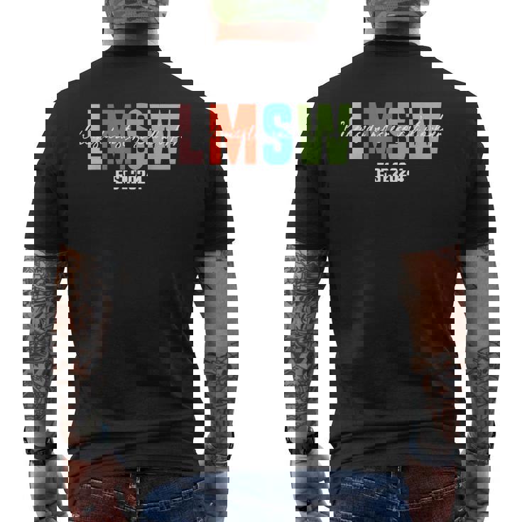 Lmsw 2024 Licensed Master Social Worker Graduation Men's T-shirt Back Print