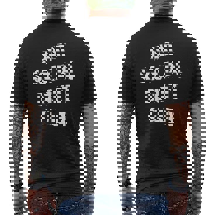 Logo Anti Social Drift Club Blanco Delantero Trasero Camiseta Hombre Estampado Espalda