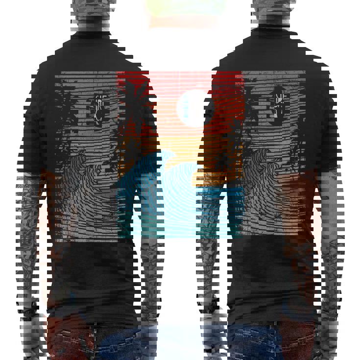 Los Angeles California Dreaming Ca Long Beach Surf T-shirt da uomo con stampa posteriore