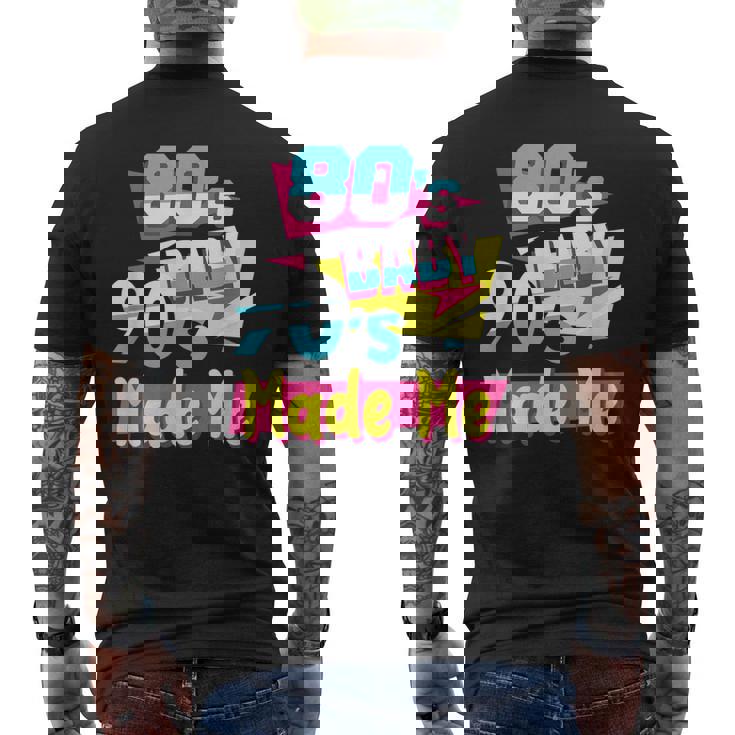 Los Años 80'S Baby 90'S Made Me Retro Nostalgia De Los 80 Camiseta Hombre Estampado Espalda