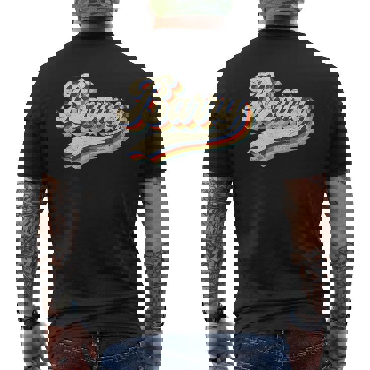 I Love Barry First Name Barry Vintage Men's T-shirt Back Print