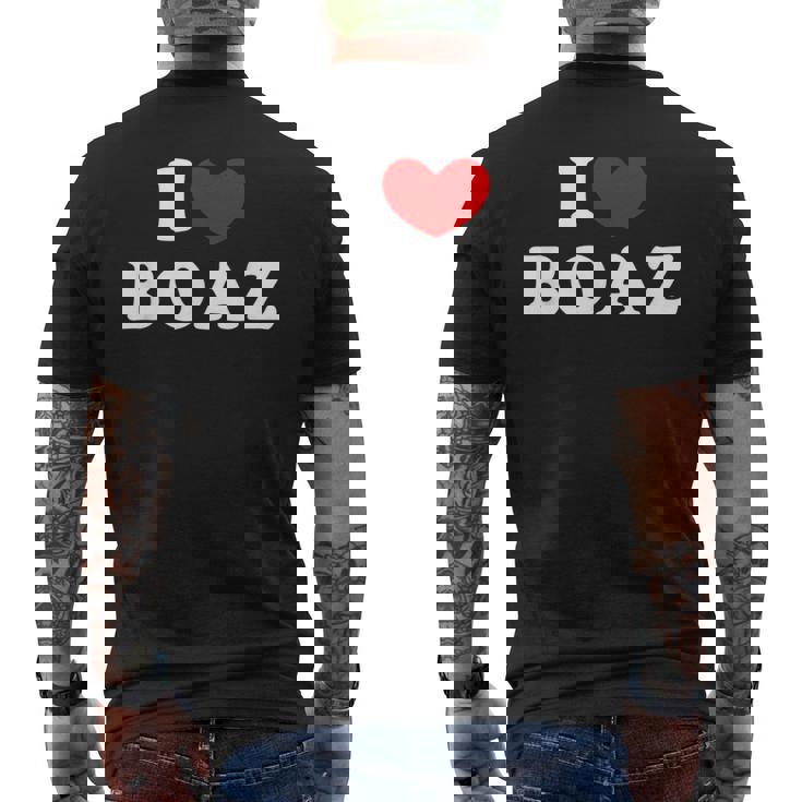 I Love Boaz I Heart Boaz Men's T-shirt Back Print