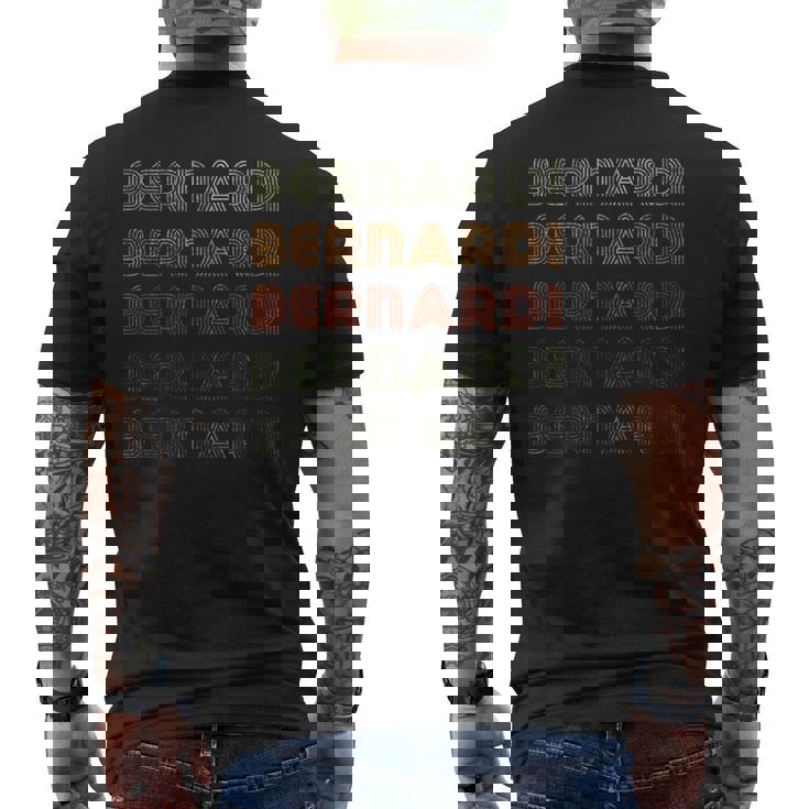 Love Heart Bernardi Grungeintage Style Nero Bernardi T-shirt da uomo con stampa posteriore
