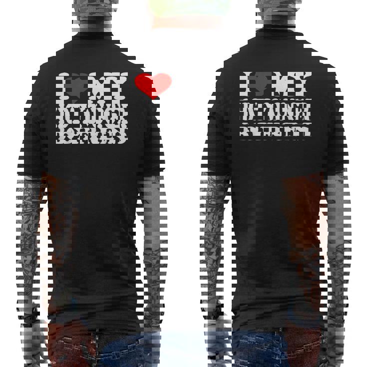I Love My Hot Younger Boyfriend I Heart My Hot Younger Bf Men's T-shirt Back Print