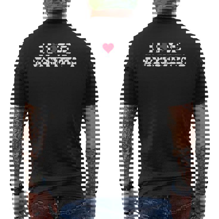 I Love Marietta Nombre De Marietta A Juego Para Novia Y Novio Camiseta Hombre Estampado Espalda