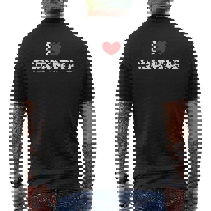 I Loveeronica Io Amoeronica T-shirt da uomo con stampa posteriore