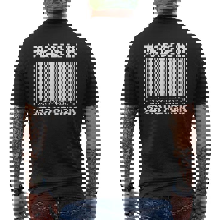 Made In Ascoli Piceno Barcode T-shirt da uomo con stampa posteriore