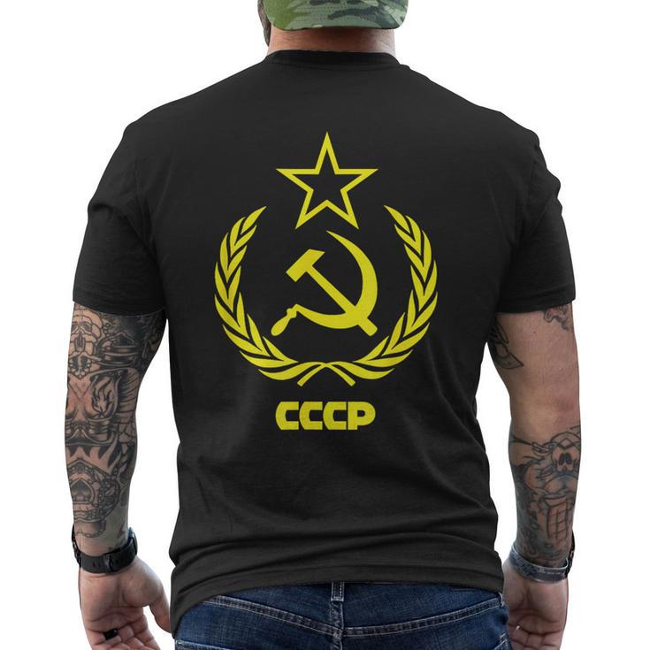 Maglia Cccp Comunista Con Falce Martello E Stella Rossa T shirt da uomo con stampa posteriore Novitaregali