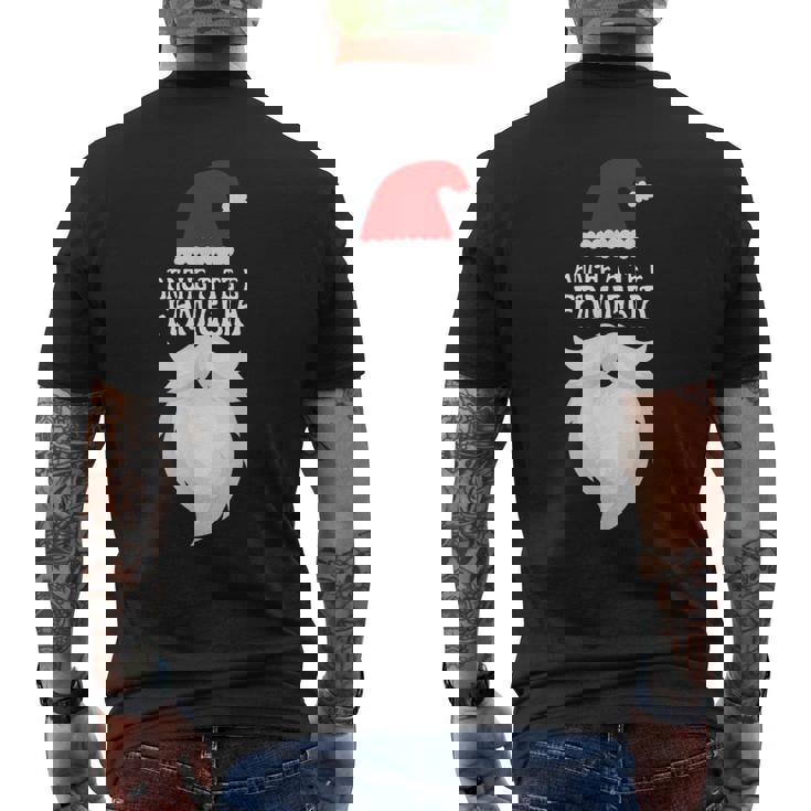 Maglietta Anche A Te E Famiglia Babbo Natale Scritta Ironica T-shirt da uomo con stampa posteriore
