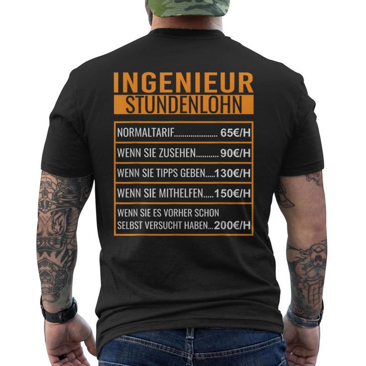 Maschinenbau Stundenlohn German T-Shirt mit Rückendruck