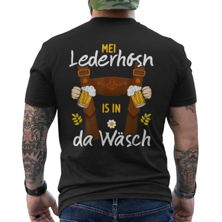 Mei Lederhosn Is In Da Wäsch Oktoberfest Costume S T-Shirt mit Rückendruck