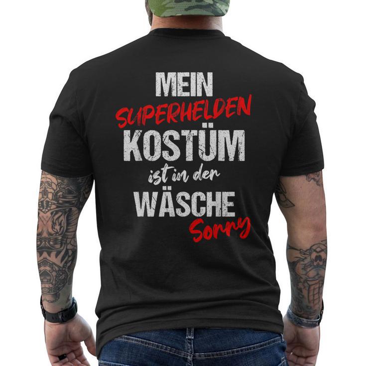 Mein Superhelden Kostüm Ist In Der Wäsche German Langu T-Shirt mit Rückendruck