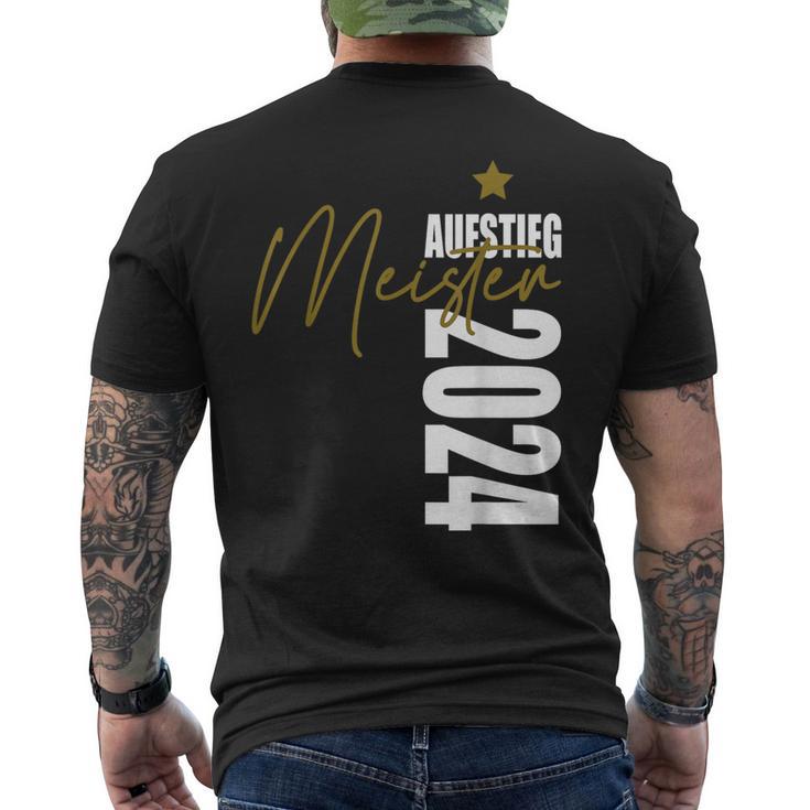 Meister 2024 Aufsteiger Champion Team Football Fun T-Shirt mit Rückendruck