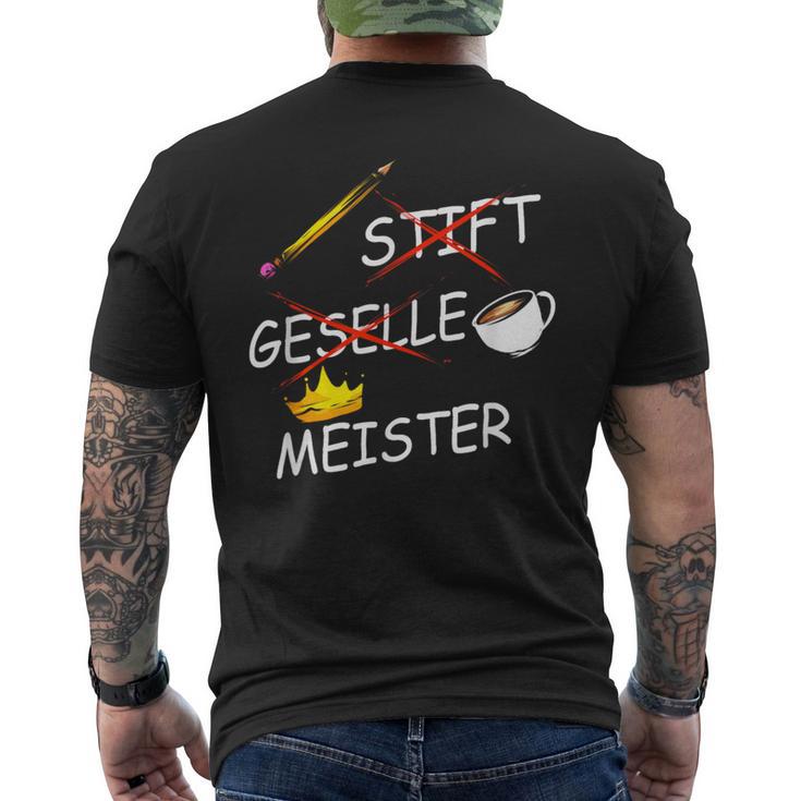 Meister Master Letter Meistertestung T-Shirt mit Rückendruck