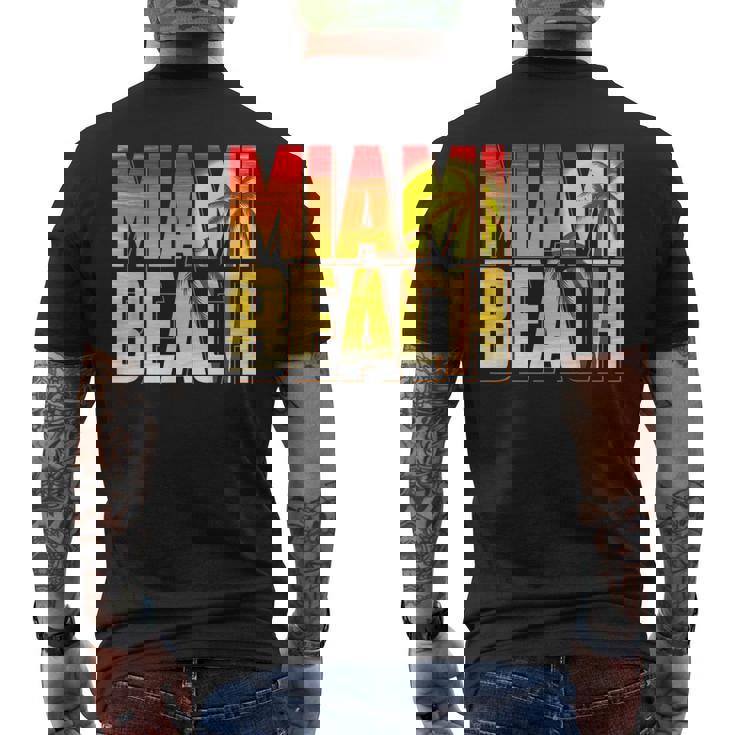 Miami Beach Abiti Da Donna Miami Beach Florida Miami T-shirt da uomo con stampa posteriore