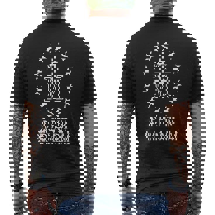 Milizia Dell'immacolata San Massimiliano Kolbe Cattolico T-shirt da uomo con stampa posteriore