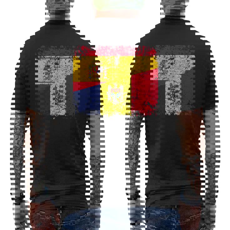 Moldavia España Bandera De La Amistad Moldavia Camiseta Hombre Estampado Espalda
