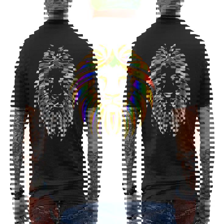 Motif Lion Psychédélique Abstrait Fractal T-shirt imprimé au dos
