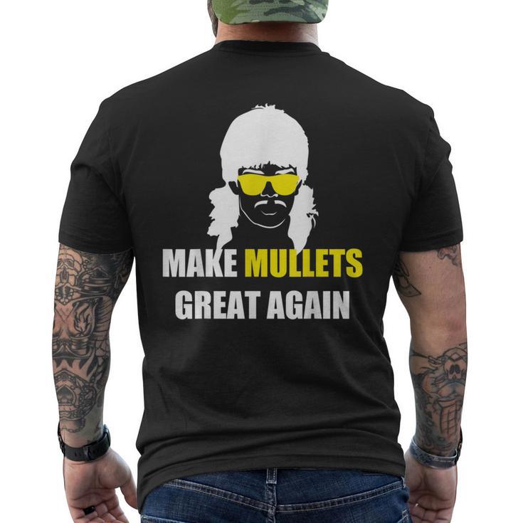Make Mullets Great Again Mullet 80'S 90'S Party Wear Men's T-shirt Back ...