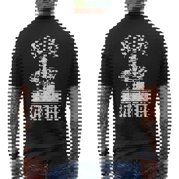 Muratore Cantiere Operaio Edile Professione Muratore T-shirt da uomo con stampa posteriore