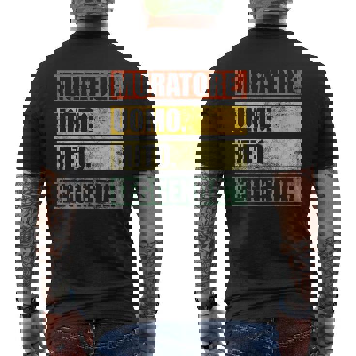 Muratore Leggenda Regalo Divertente Muratori E Operai Edili T-shirt da uomo con stampa posteriore