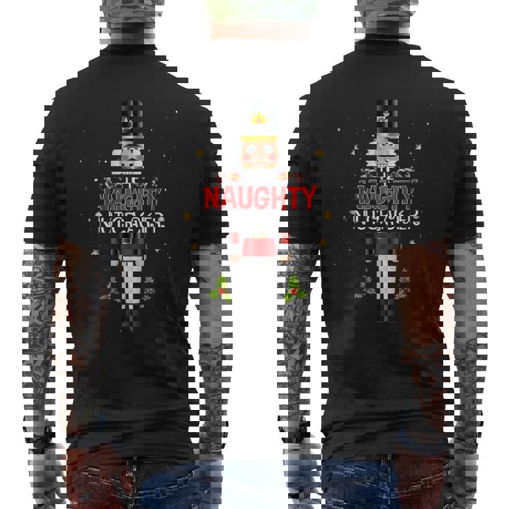 Naughty Nutcracker Group Matching Family Christmas Men's Back Print T-Shirt
