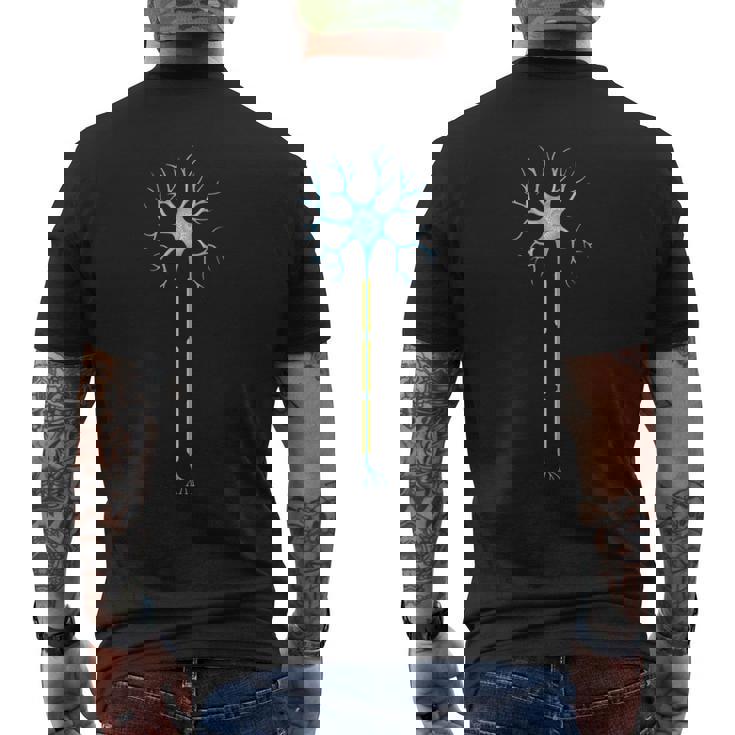 Neuron Synapse Struttura Anatomica T-shirt da uomo con stampa posteriore