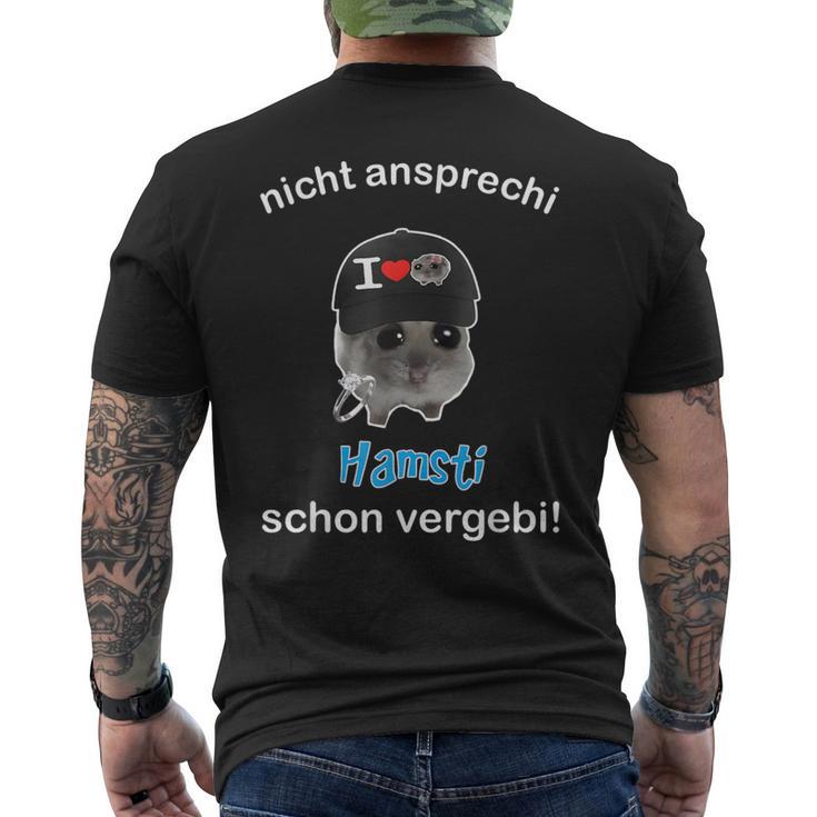 Nicht Ansprechi Hamsti Schonergebi T-Shirt mit Rückendruck