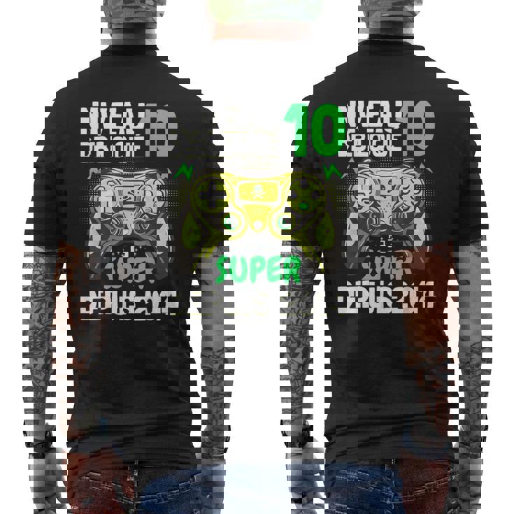 Niveau 10 Débloqué Super Depuis 2014 Anniversaire Gamer T-shirt imprimé au dos