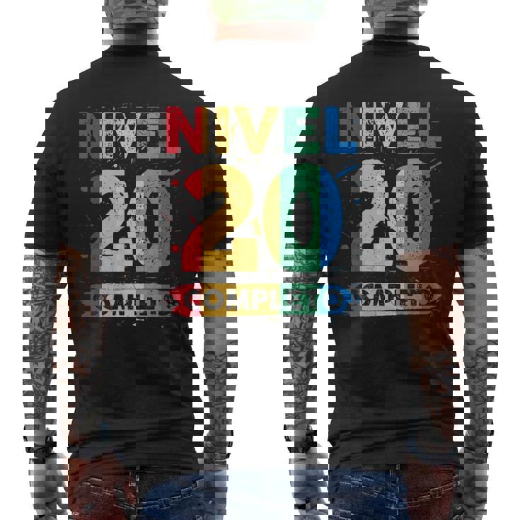 Nivel 20 Completo 20 Aniversario De Boda 20 Años Camiseta Hombre Estampado Espalda
