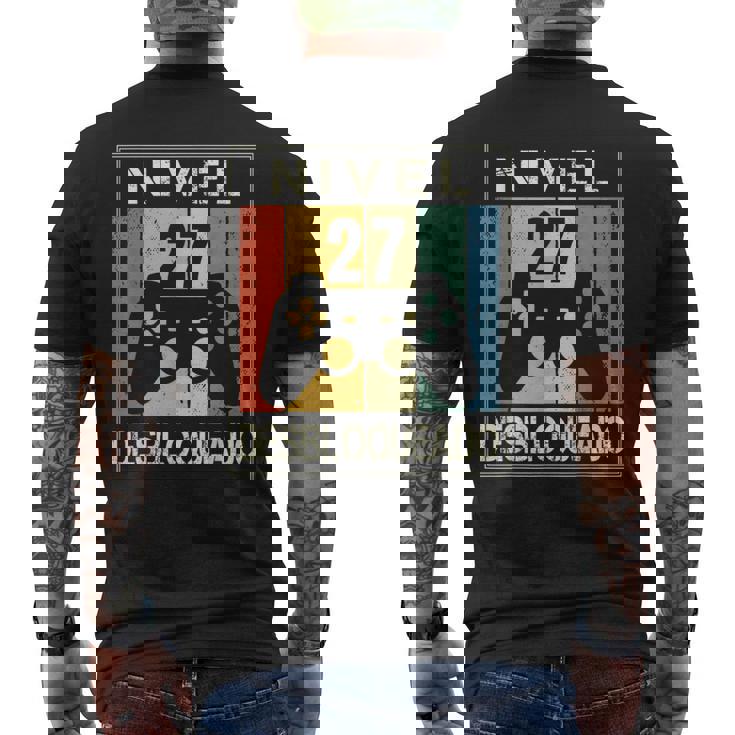 Nivel 27 Desbloqueado Gamer 27 Años 1995 Divertido Chico Camiseta Hombre Estampado Espalda