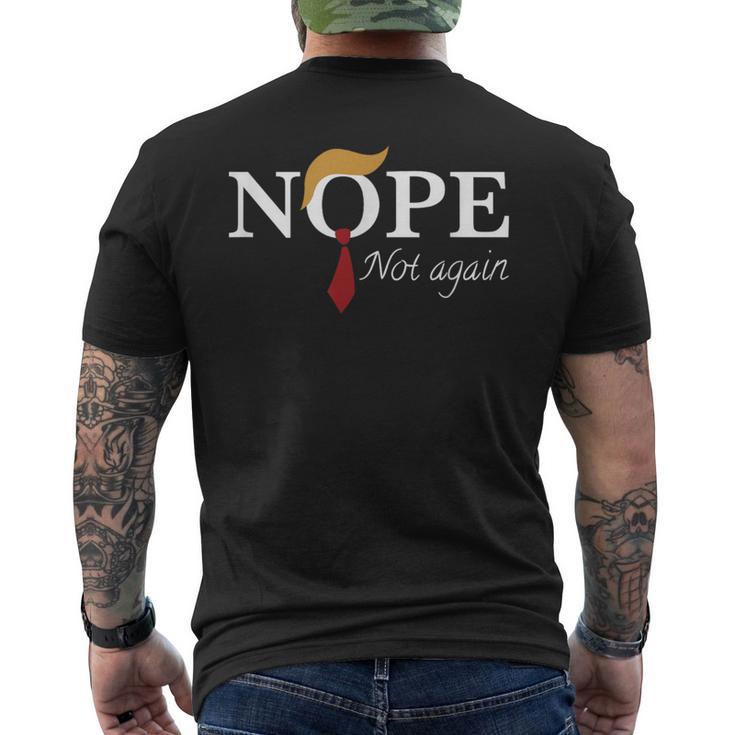 Nope Not Again Nein Nicht Schon Wieder Amerika T-Shirt mit Rückendruck