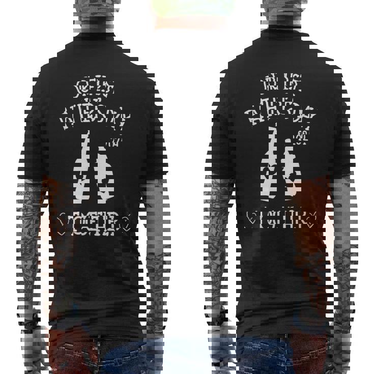 Notre Première Fête Des Pères 2024 Nouveau Père Bière Père Et Fils T-shirt imprimé au dos