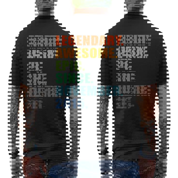 Noviembre 2015 8º Cumpleaños Niños Niñas 8 Años Aniversario Camiseta Hombre Estampado Espalda
